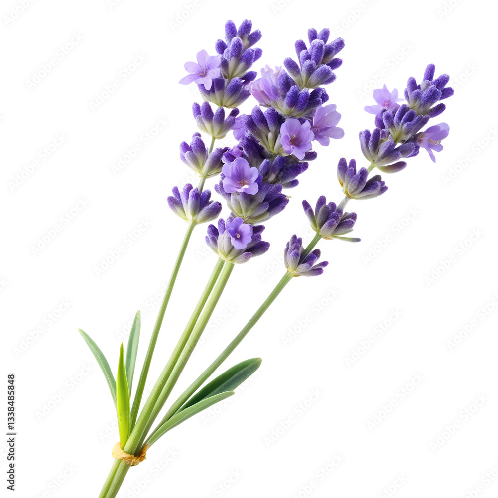 Fototapeta premium lavender flowers isolated on white background.