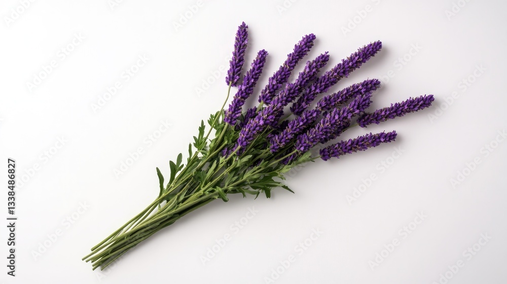 Naklejka premium Vibrant lavender bouquet showcasing rich purple hues and delicat