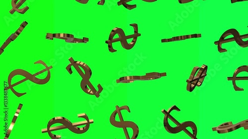 Doller Animation on green screen.