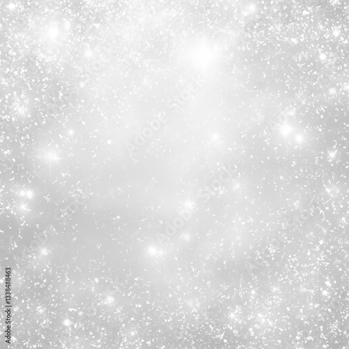 A dazzling platinum silver sparkle background with fine glitter dust softly scattered across the surface. 