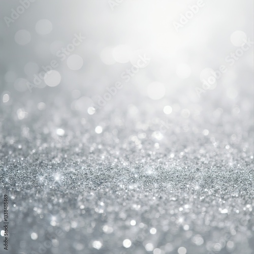 A dazzling platinum silver sparkle background with fine glitter dust softly scattered across the surface. 