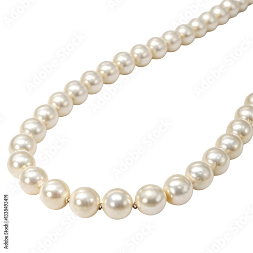 pearl necklace isolated on white