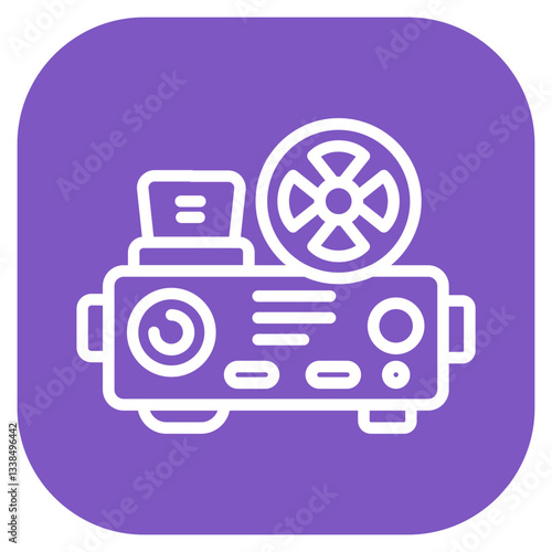 Digital Cinema Projector Vector Icon