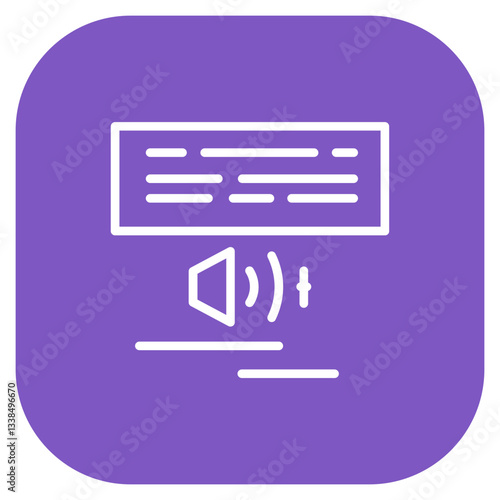 Movie Subtitles Vector Icon