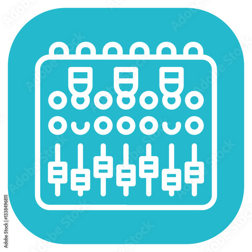 Sound Mixing Board Vector Icon