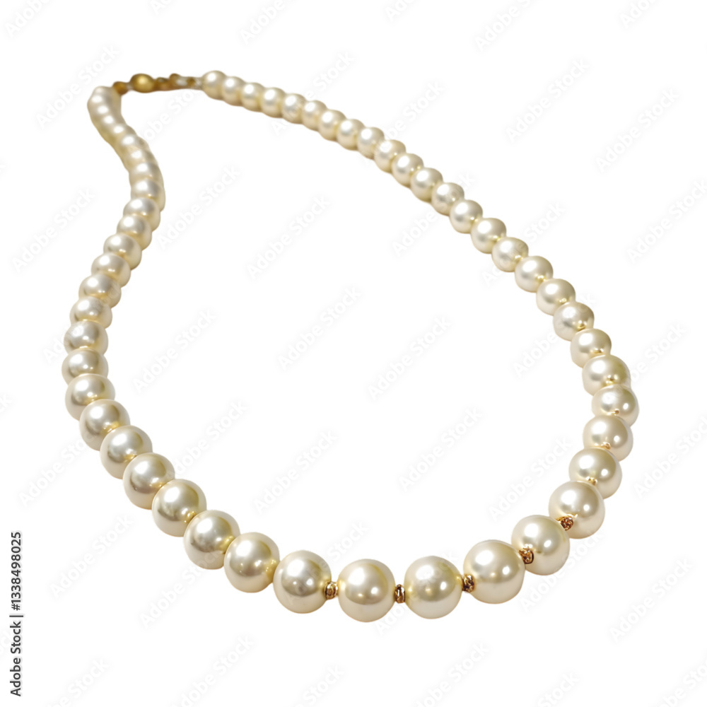 Fototapeta premium pearl necklace isolated on white