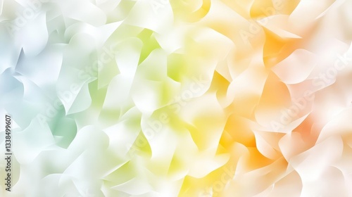 Abstract Pastel Rainbow Background Soft Smooth White Shapes Texture for Design Purposes and Illustration Use Cases. Image Has No Defects Or Issues. No Hand or Face or Animals. No Trademarks or Brands
