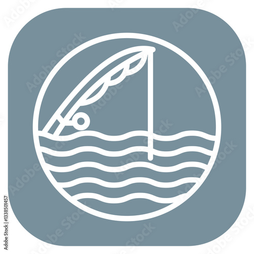 Fishing Pond Vector Icon