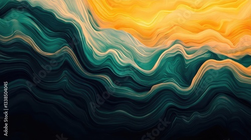 Abstract Teal and Gold Wave Pattern Backgrounds for Digital Art and Design Use Cases. For Digital Art Designs. For Digital Backgrounds, Images, Prints and Wall Arts. For Digital Art. For Web Pages