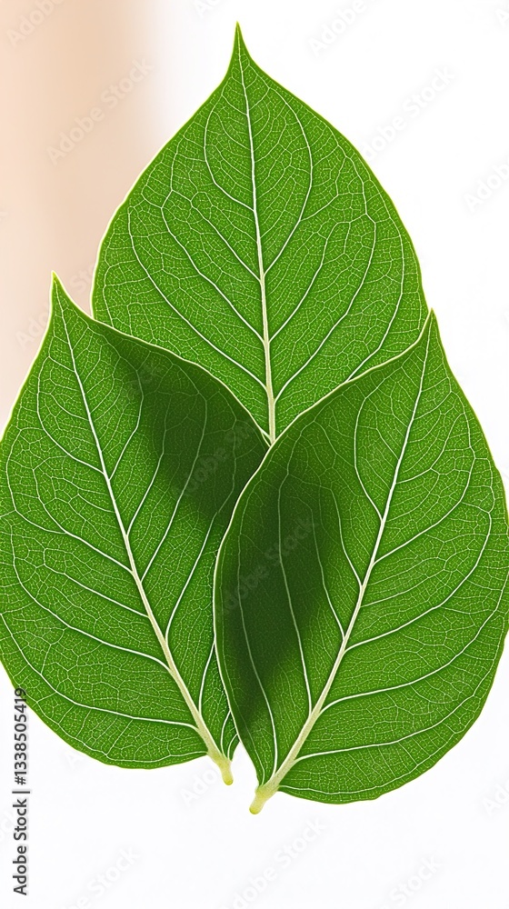 Obraz premium green leaf isolated on white