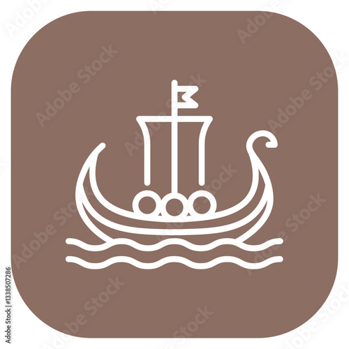 Viking Longship Icon