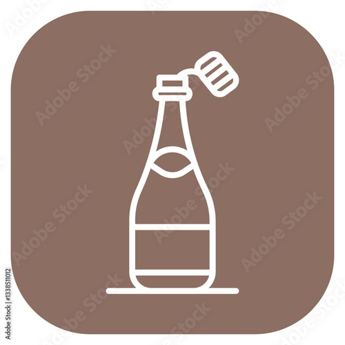 Champagne Bottle Vector Icon
