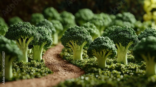 Wallpaper Mural Transforming broccoli into a miniature forest landscape Torontodigital.ca