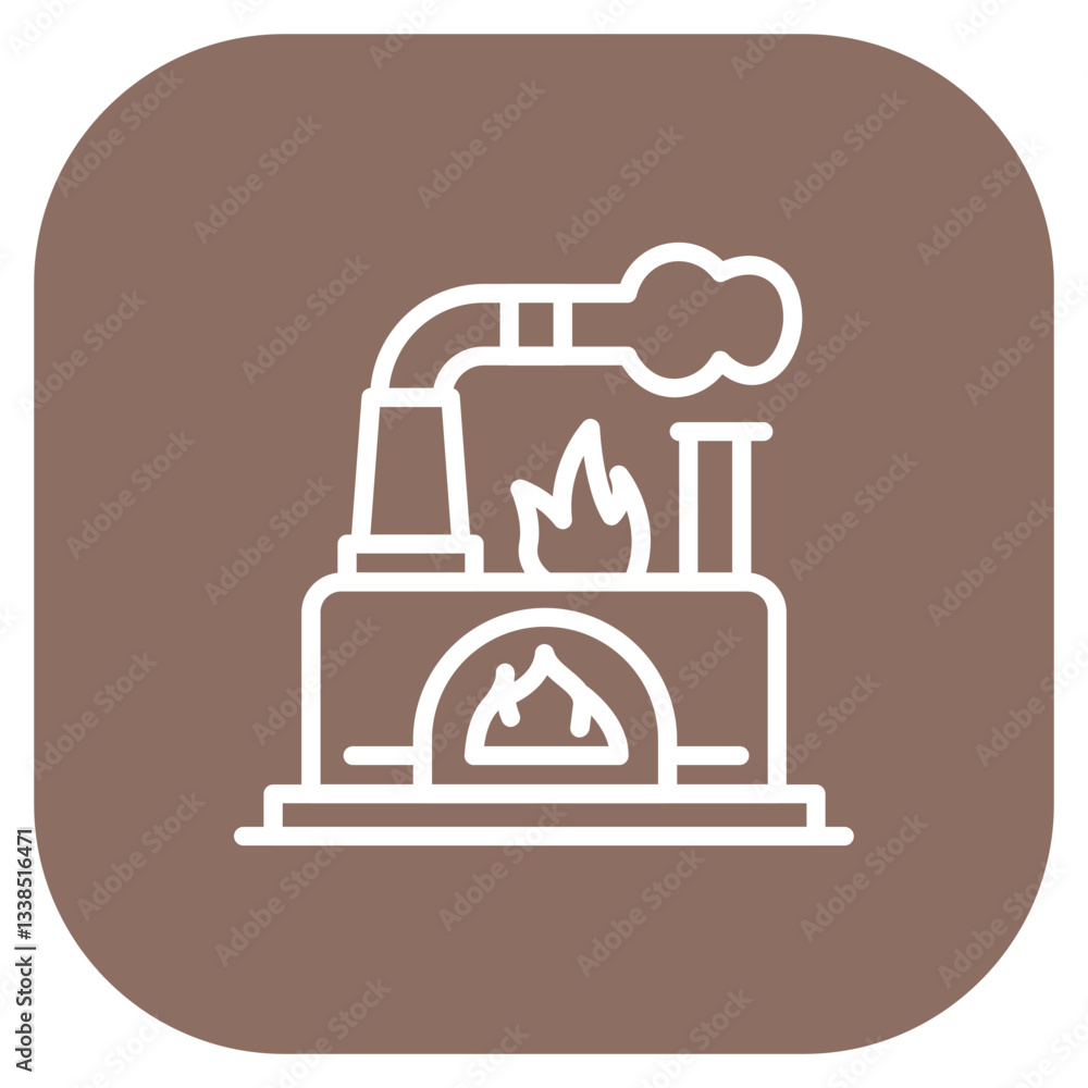 Industrial Furnace Icon Industrial Furnace Icon