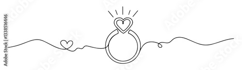 engagement ring with glowing heart sophisticated abstract line art combining innovative monoline techniques with clarity