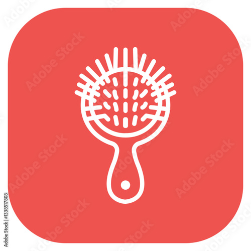 Scalp Massage Brush Vector Icon