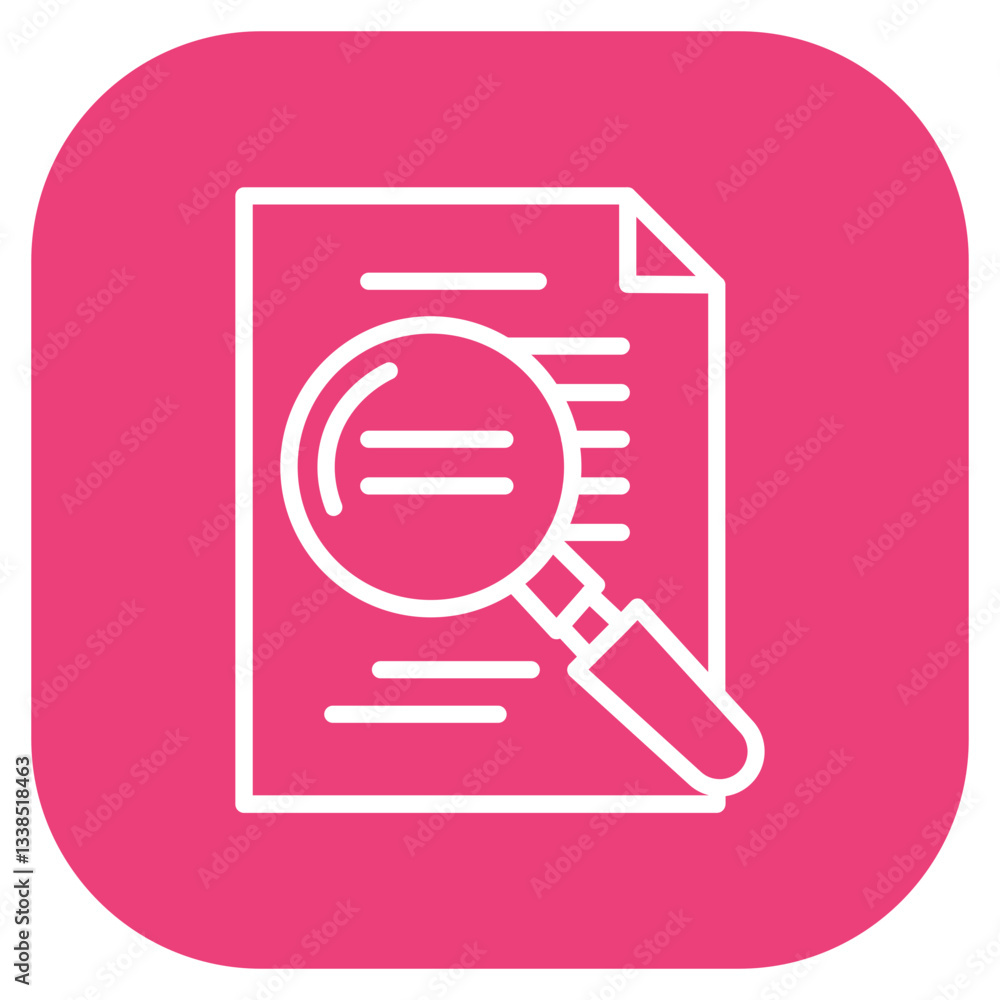 Search Warrant Vector Icon Search Warrant Vector Icon