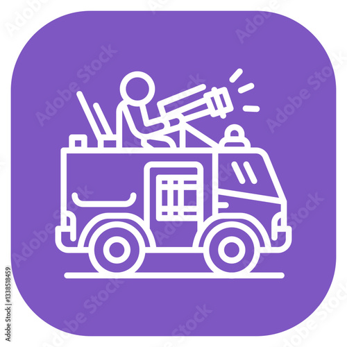 Riot Control Vehicle Vector Icon