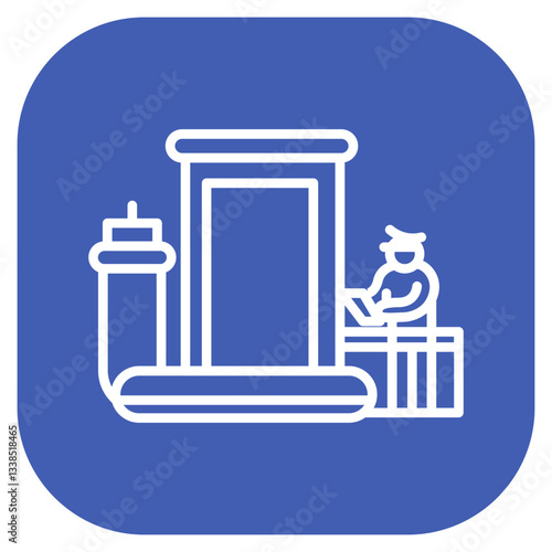 Security Checkpoint Vector Icon