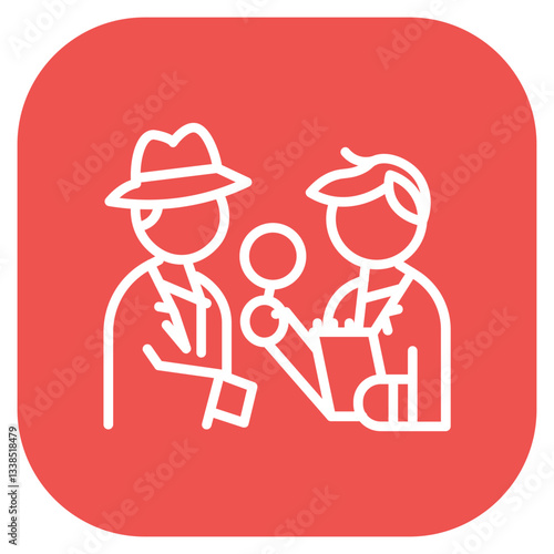 Suspect Interrogation Vector Icon