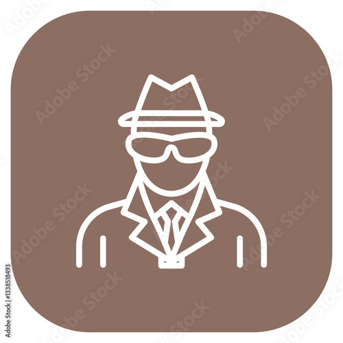 Undercover Police Vector Icon