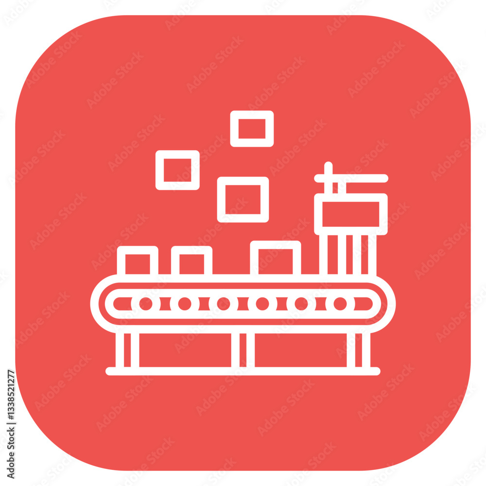 Naklejka premium Automated Sorting Vector Icon