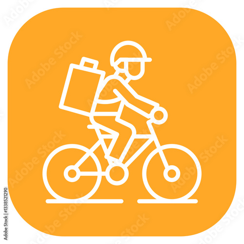 Bicycle Courier Vector Icon