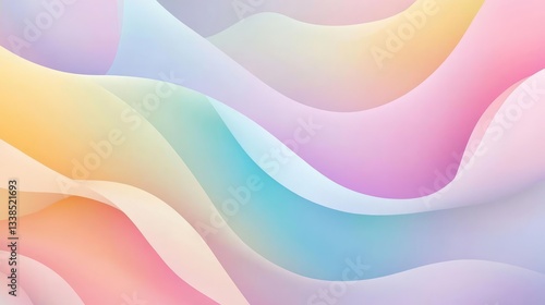 Abstract Pastel Wave Background Soft Colors Gradient Texture Design by Artist in Digital Style which are great for wallpaper or illustration or any other use case. This is also great for visual art