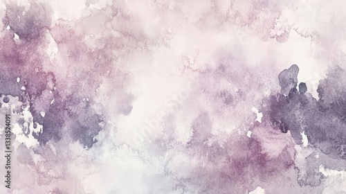 Abstract Watercolor Background Soft Pastel Purple Pink and Gray Washes