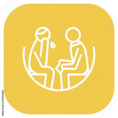 Grief Counselor Vector Icon