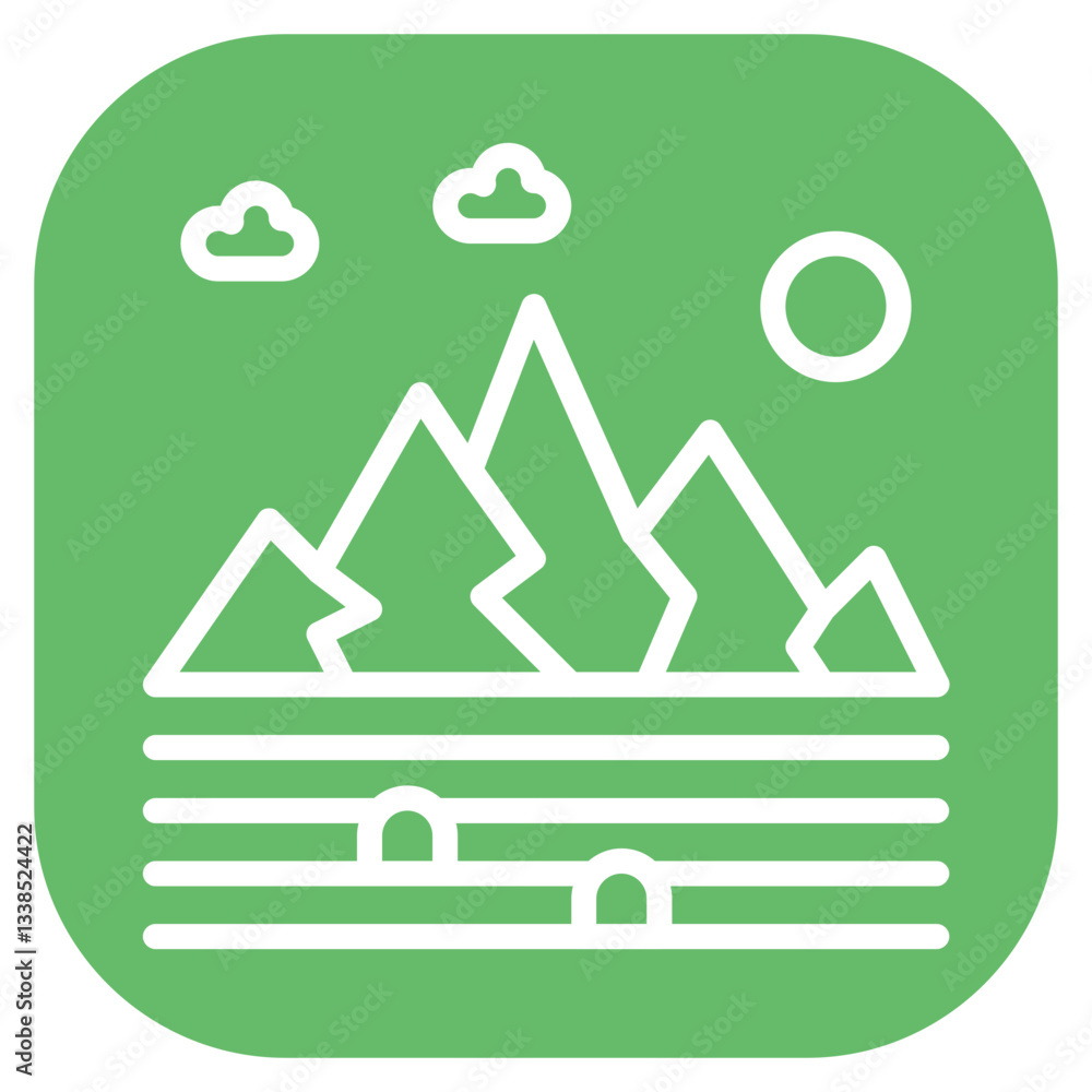 Barren Plains Vector Icon Barren Plains Vector Icon