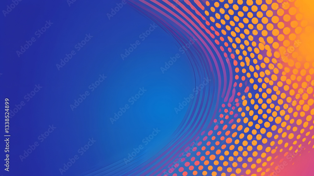 Fototapeta premium Abstract dynamic halftone dot style colorful background template banner illustration design