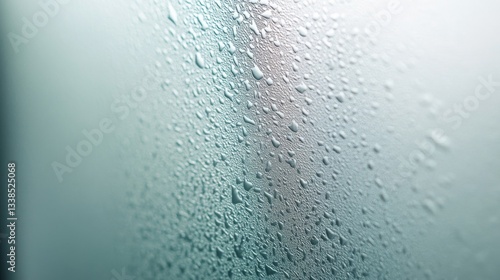 Water Droplets Adorning A Cool Glass Surface