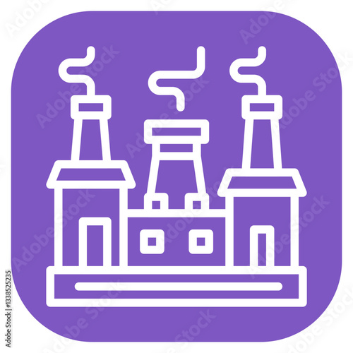 Biomass Power Plant Vector Icon