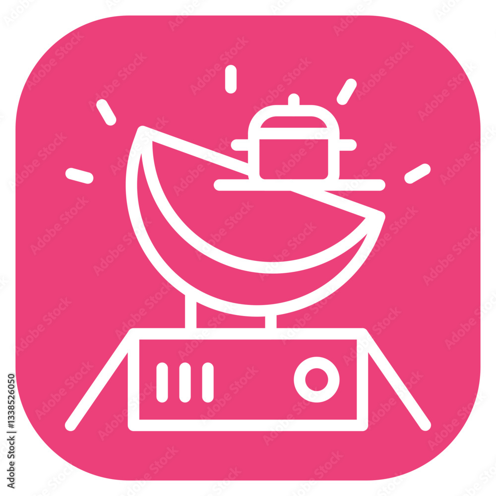 Solar Cooker Vector Icon Solar Cooker Vector Icon