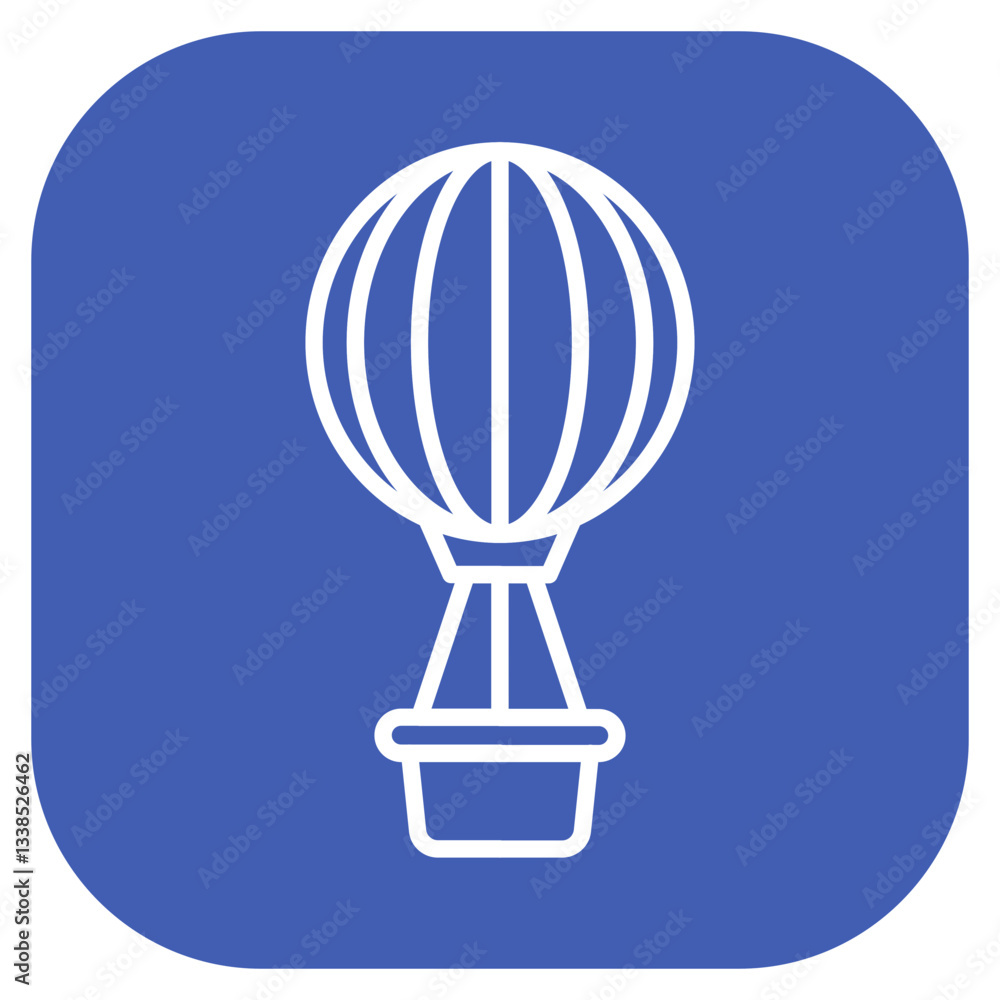 Obraz premium Hot Air Balloon Over Fields Vector Icon