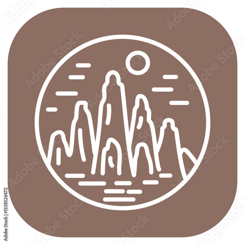 Karst Mountains Vector Icon