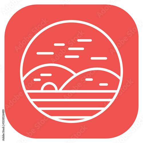 Rolling Hills Vector Icon