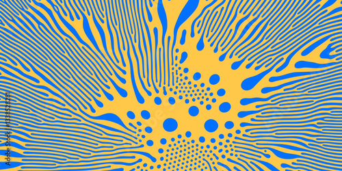 Abstract pattern background. Organic halftone background. Vector organic pattern of dots with irregular cells on splash lines background