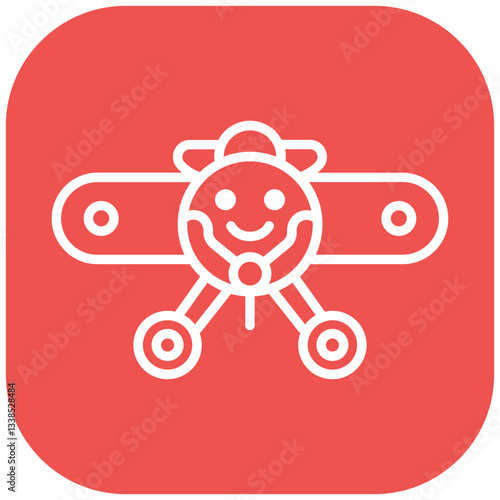Toy Airplane Vector Icon