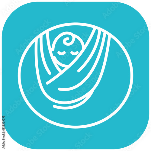 Baby Sling Vector Icon photo