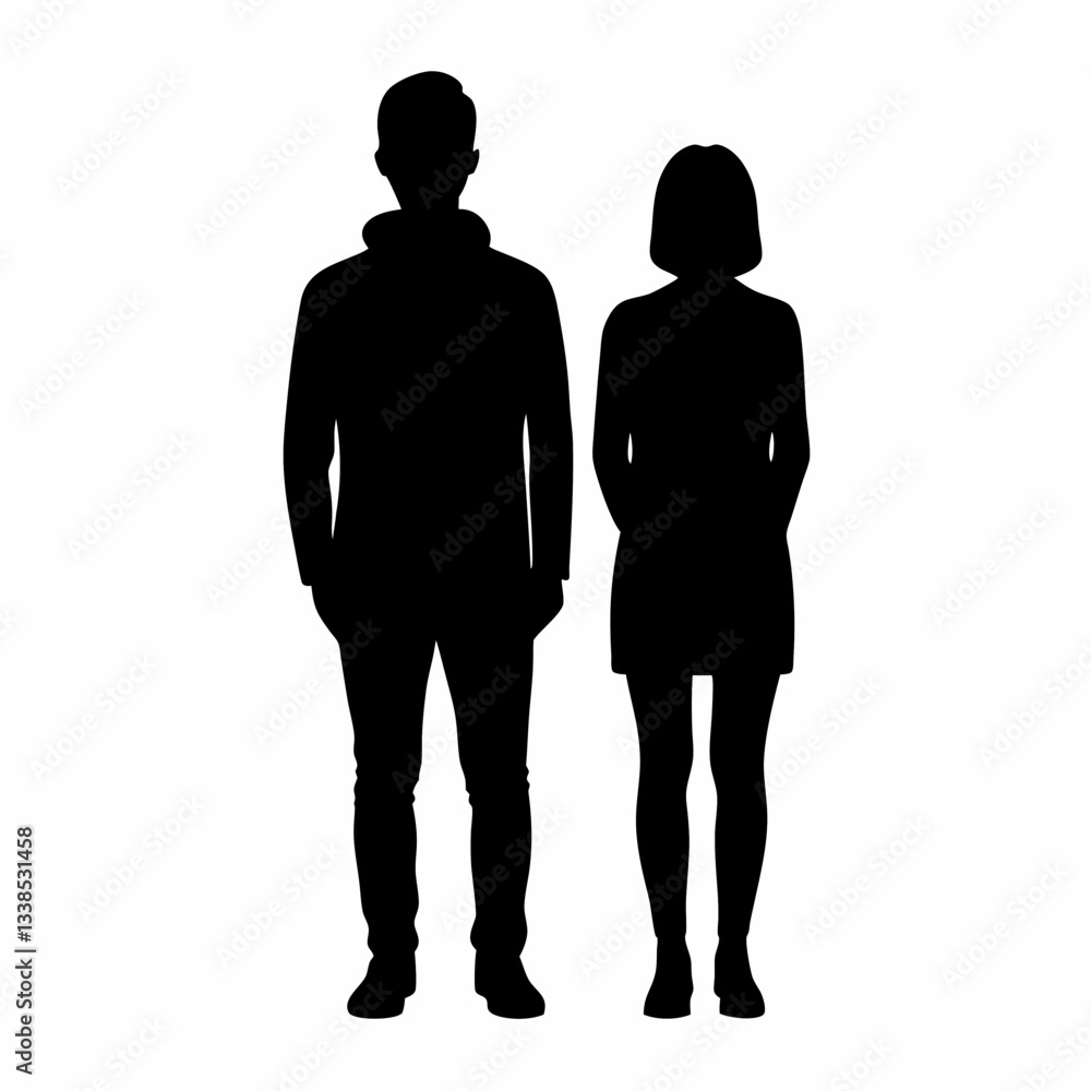Silhouettes of people in various poses and styles Silhouettes of people in various poses and styles