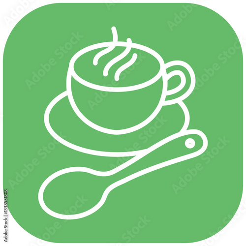 Coffee Spoon Rest Vector Icon