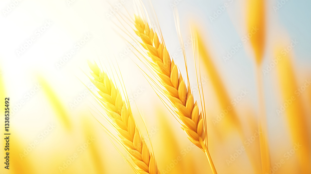 Illustration of the solar term of Ear Grain, conceptual illustration of autumn wheat harvest rural scenery Illustration of the solar term of Ear Grain, conceptual illustration of autumn wheat harvest rural scenery