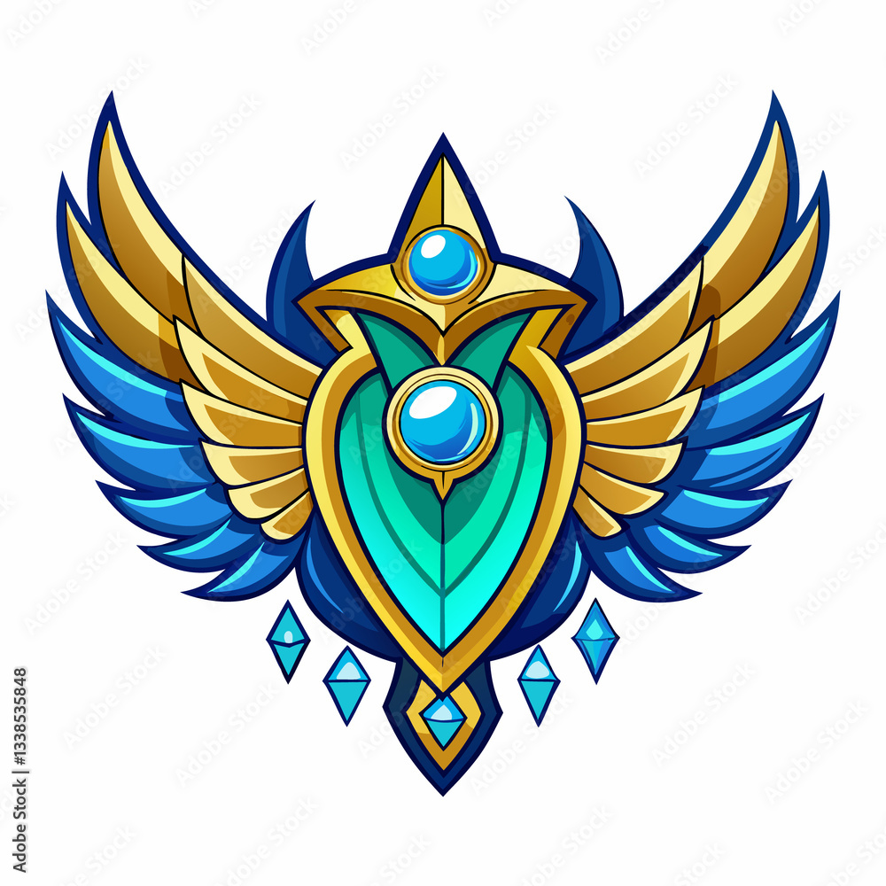 Obraz premium winged heart with wings