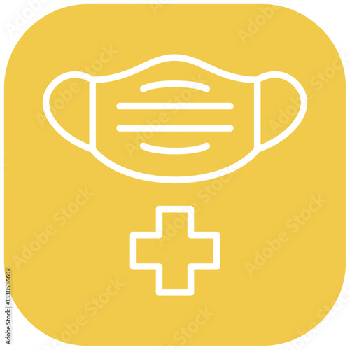 Surgical Mask Vector Icon
