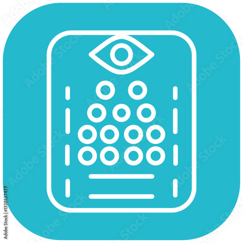 Eye Test Chart Vector Icon