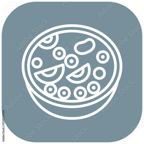 Greek Salad Vector Icon