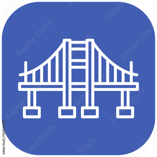 Bridge Crossing Vector Icon