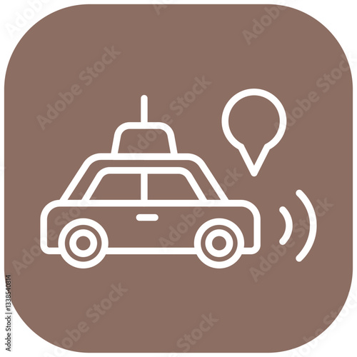 Cab Hailing Vector Icon